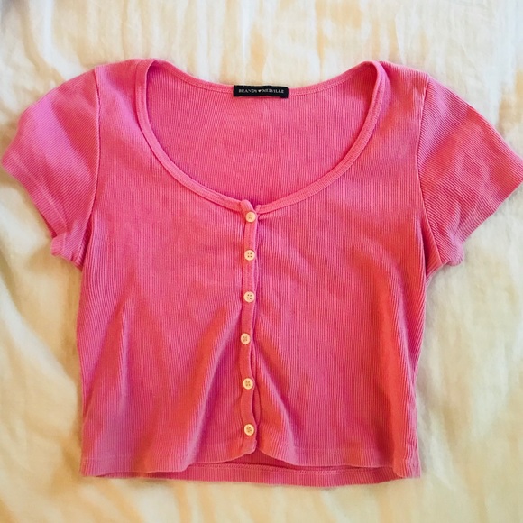 BRANDY MELVILLE BUBBLEGUM PINK ZELLY TOP - Picture 1 of 2